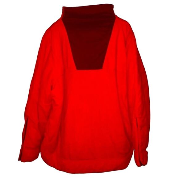 NWT Free People Climber Fleece Pullover Jacket HALF ZIP $148 X-SMALL Red Motif - Picture 6 of 7